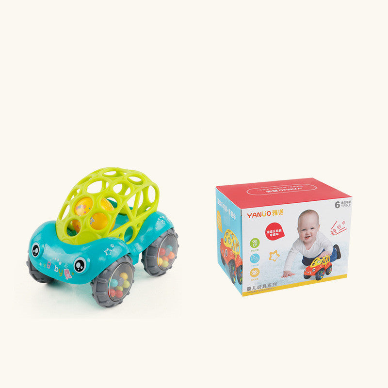 Bobo Car Baby Bell Grip Soft Toy Baby Teether Hand Catch Ball