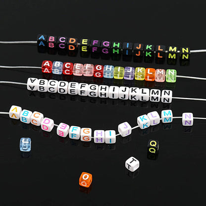 Acrylic English alphabet beads