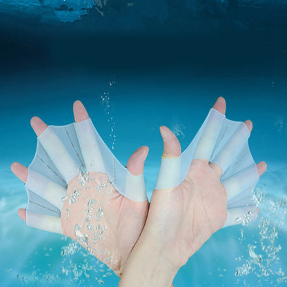Half-finger Short Auxiliary Suit Fins, Hand Webs, Adult Half-palm Assisted Swimming