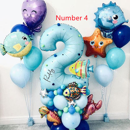 Underwater World Theme Balloon Set Octopus