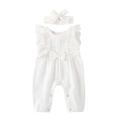 Multicolor Lace Sleeveless Romper