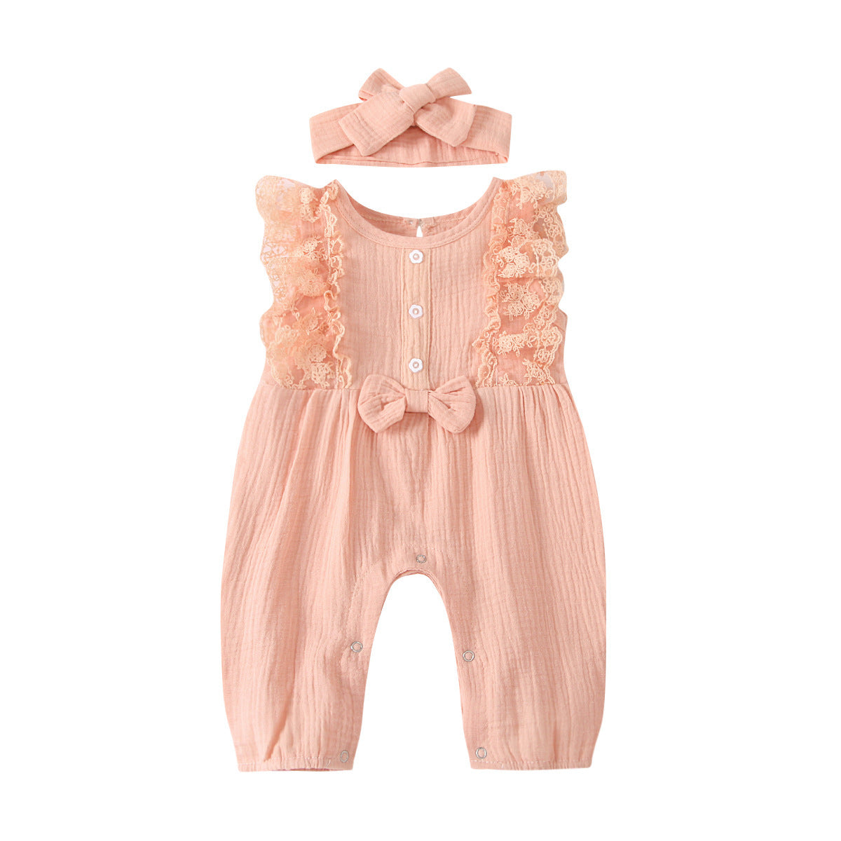 Multicolor Lace Sleeveless Romper