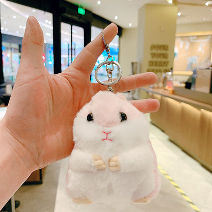 Hamster plush doll keychain