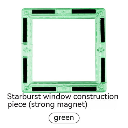 Color Window Asterism Magnetic Building Blocks Assembly