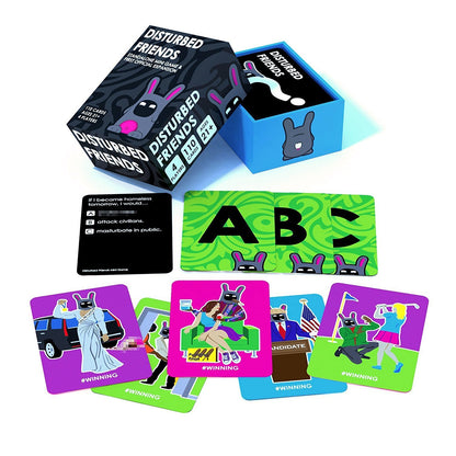 Confused friends expanded version of the board game card