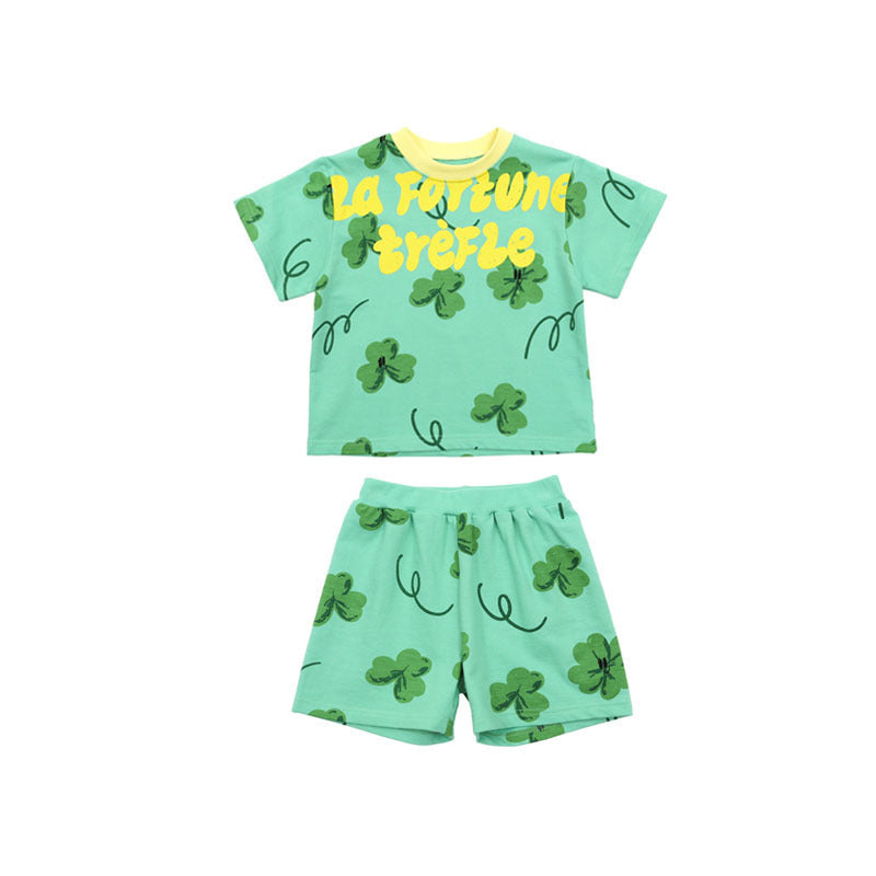 Fashion Printed T-shirt Shorts For Boys And Girls