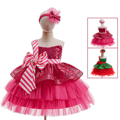 Vêtements pour enfants style européen et américain Noël rouge vert
