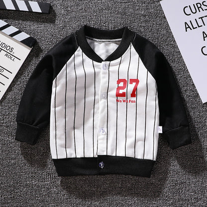 Blousons Garçons et Filles Uniformes de Baseball Coréens Enfants Bébés Style Occidental Décontracté