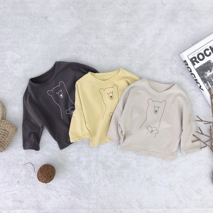 Veste imprimée ours de couleur unie
