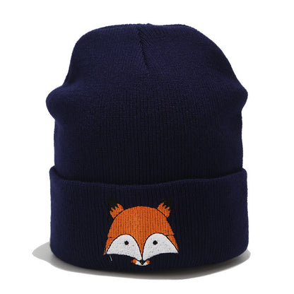 Casquette en laine brodée