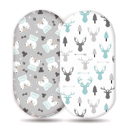 Baby Cradle Fitted Sheet Elastic Printing Baby Caring Table Changing Cover
