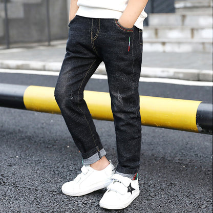 Pantalon en jean pour garçons, nouveau style, grand pantalon pour enfants, pantalon de printemps et d'automne pour enfants