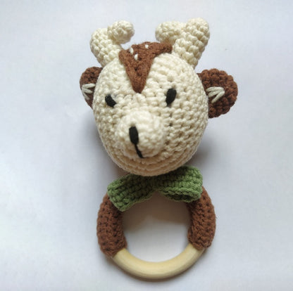 Wooden baby teether