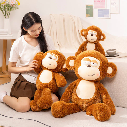 Poupée en peluche de singe de dessin animé créatif, jouet en peluche