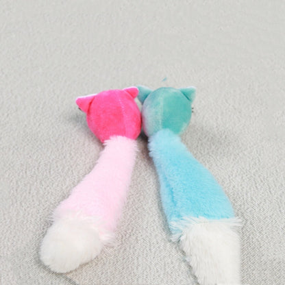 Colorful Long Tail Plush Mouse Self-Hi Nibbling Cat Does Not Hurt Nails Puzzle Cat Toy