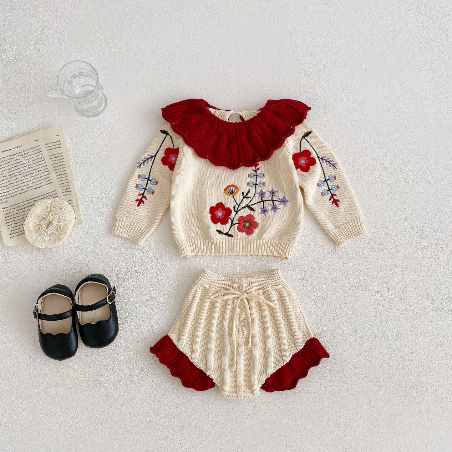 Autumn New Baby Girl Knitting Suit