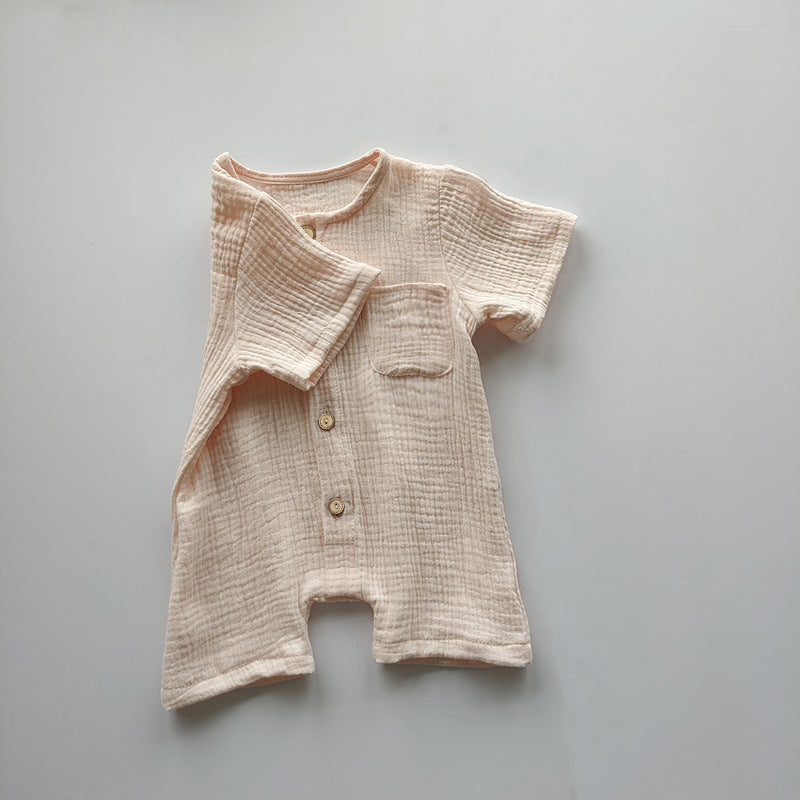 Fashion Casual Infant Summer Short-sleeved Rompers