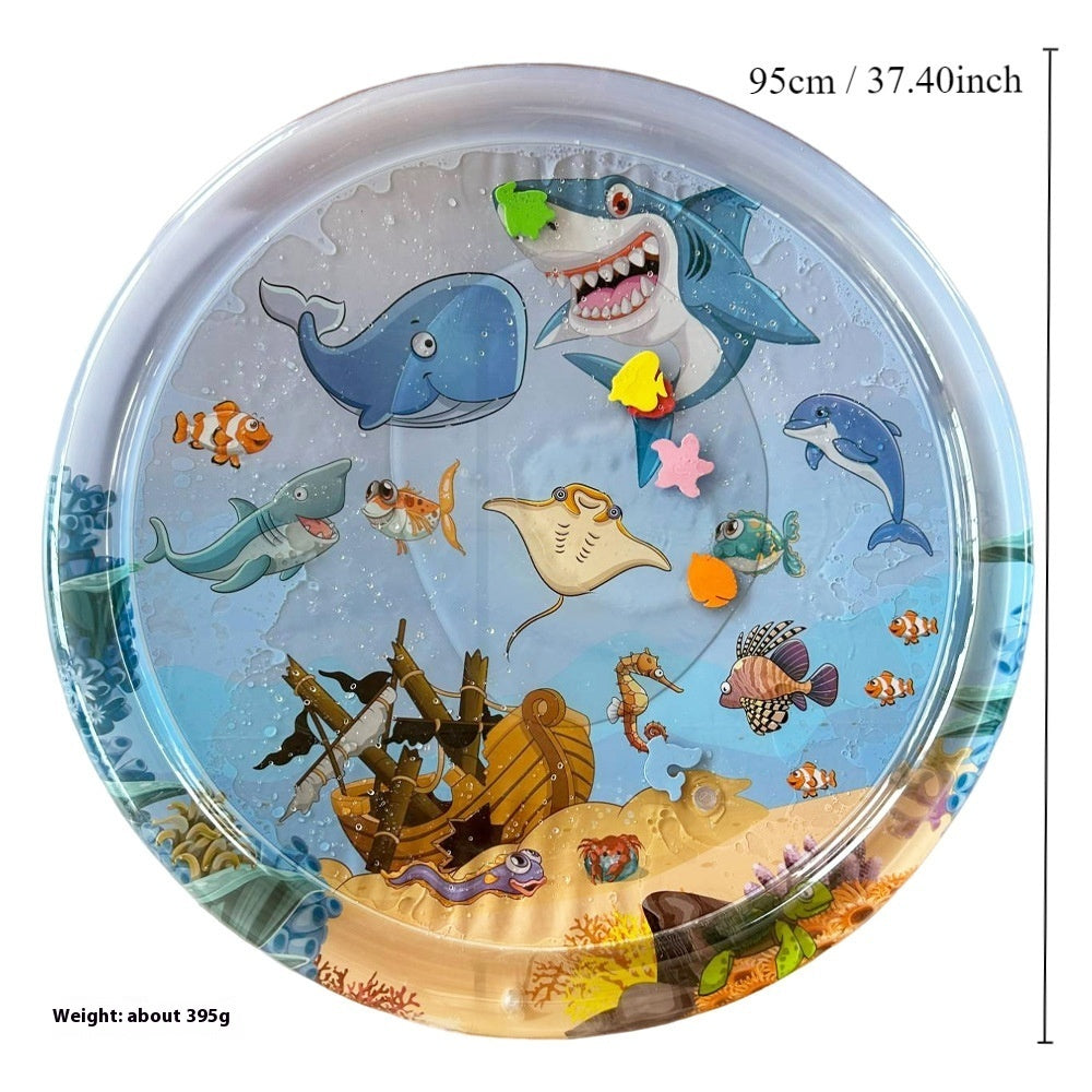 Children's Inflatable Marine Animal Racket Water Cushion Baby Crawling Racket Water Bag Racket Water Cushion Climbing Pad