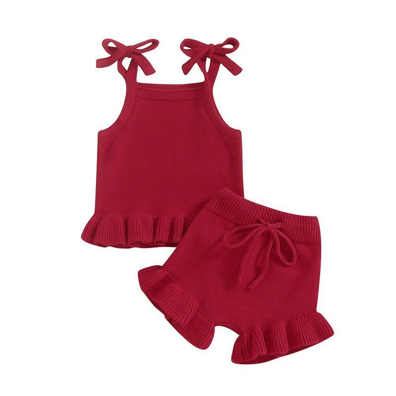 Baby Girl Knitted Shorts Clothing Suit