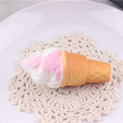 Slow rebound simulation ice cream small torch sweet pendant decompression toy squeezing music