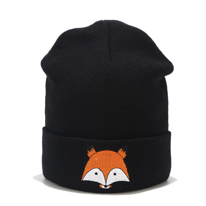 Casquette en laine brodée