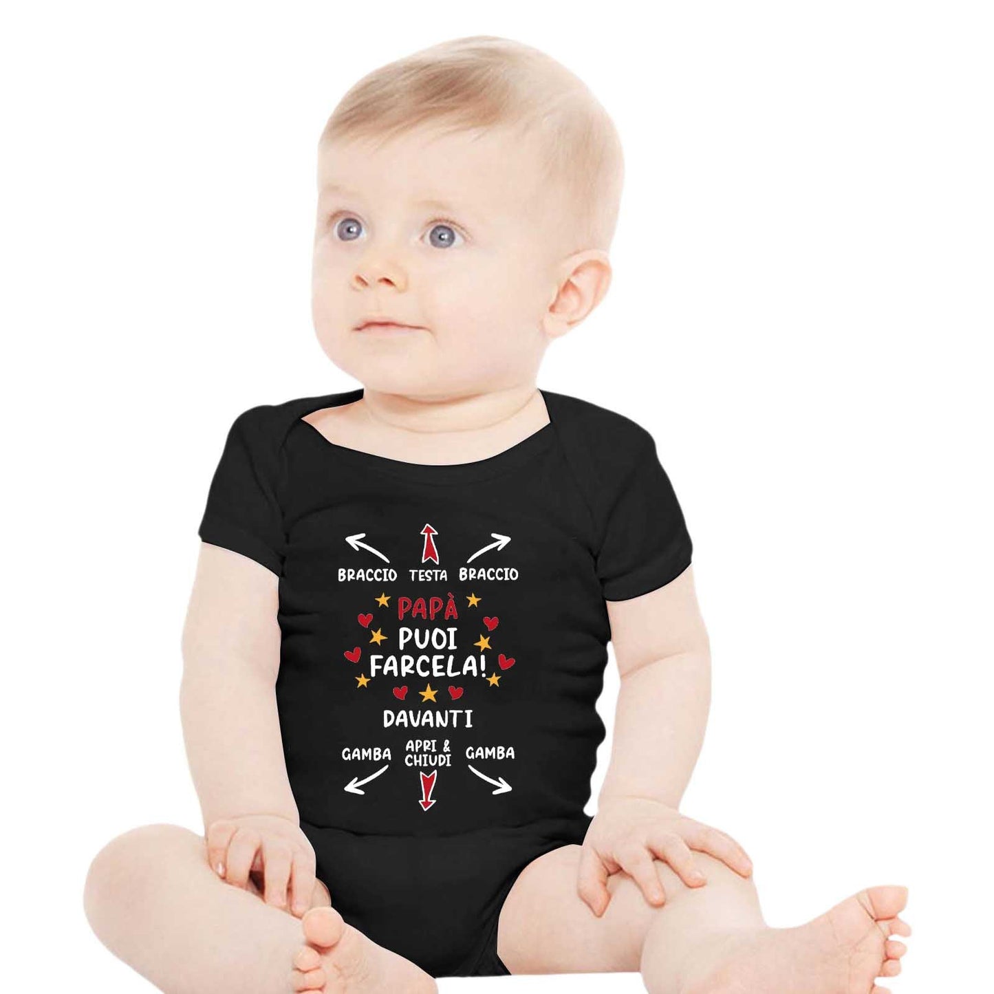 English Letter Printed Cotton Baby Romper