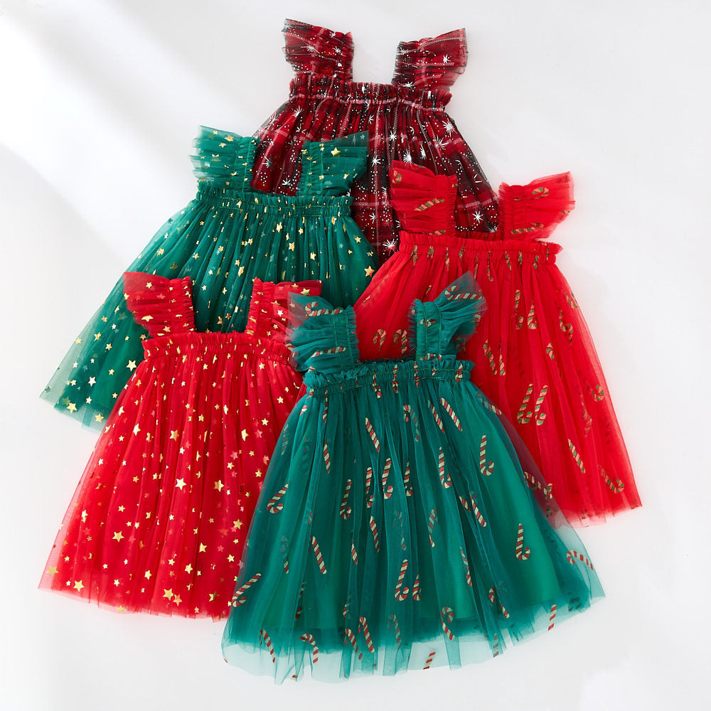 Nouvelle Chemise Enfant Noël XINGX et Jupe à Bretelles pour Filles