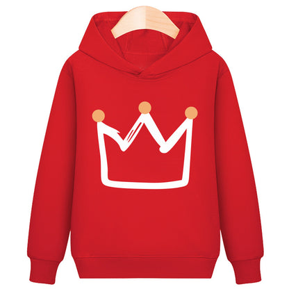 Sudadera con capucha y terciopelo Crown