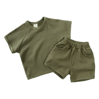 South Korea Children's Short-sleeved Shorts Suit