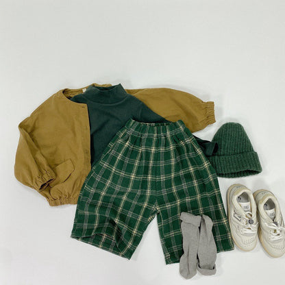 Fashion Personality Children's Plaid Stylish Pants