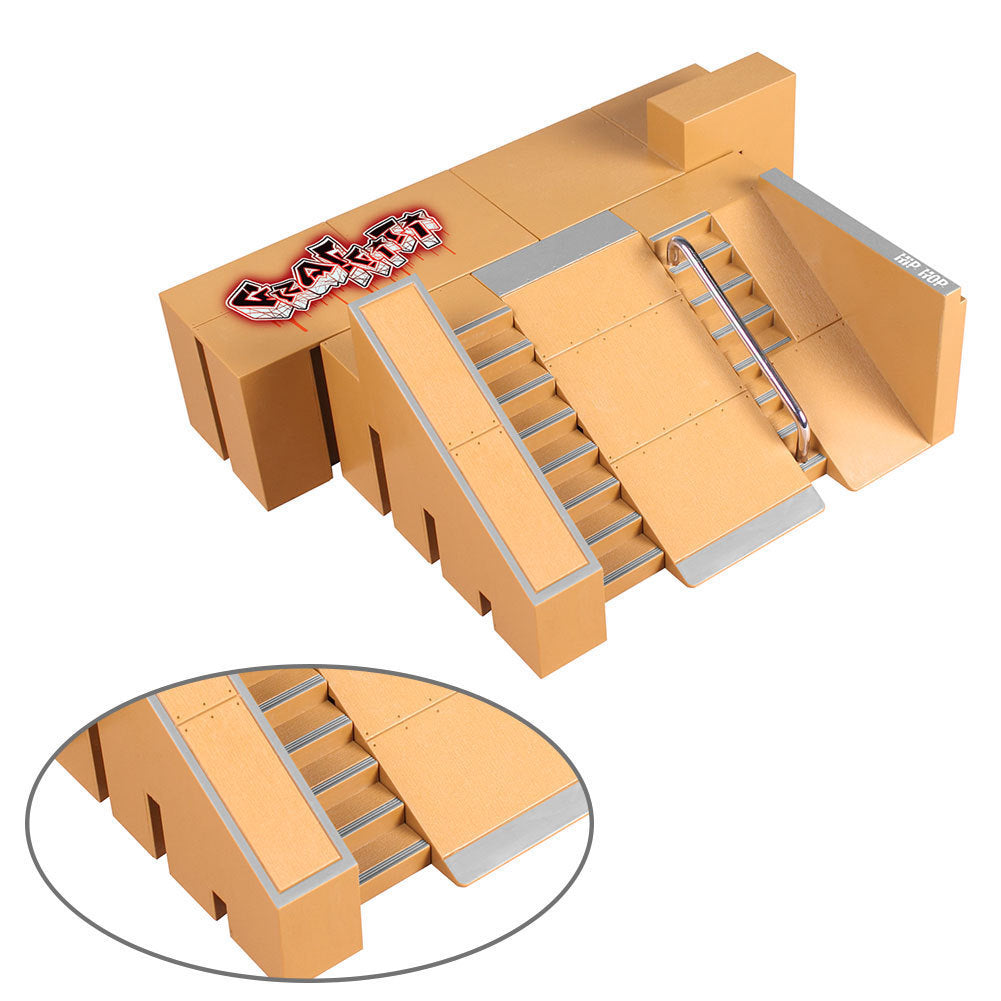 Finger skateboard track field