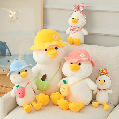 Little white duck plush toy