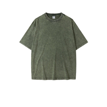 Washed Round Neck Short Sleeve Batik Children's T-shirt
