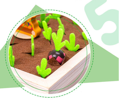Wooden Toys New Vegetable Memory Game Radish Size Matching