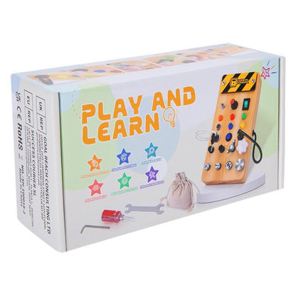 Children's Wooden LED Busy Board Creative Toys