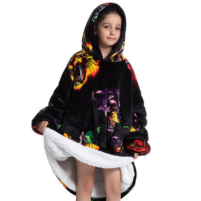 Pijama infantil de franela de lana de cordero