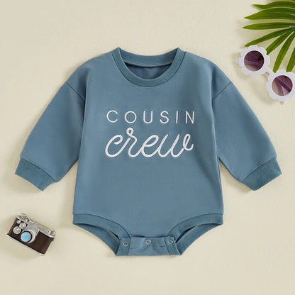 Embroidered Letters Long-sleeve Jumpsuit