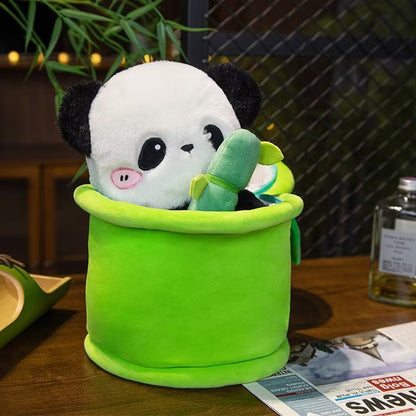 Bamboo Tube Simulation Panda Doll