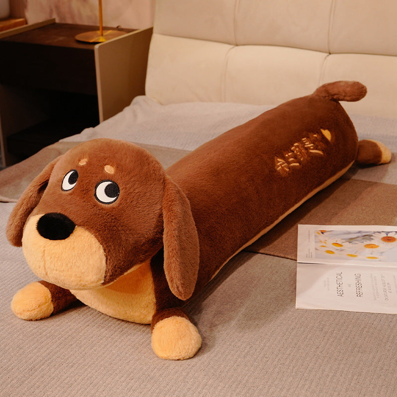 Cute Puppy Plush Toy Long Pillow Women