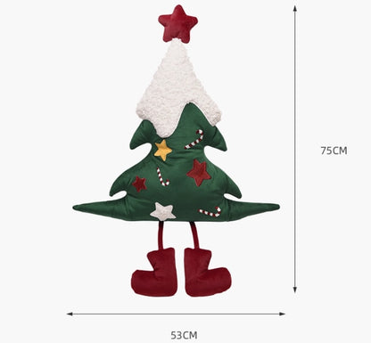 Cojín de árbol de Navidad con forma especial para sofá, ambiente de sala de estar y Año Nuevo.