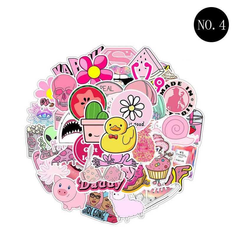 Color anime cartoon stickers cute suitcase decoration waterproof