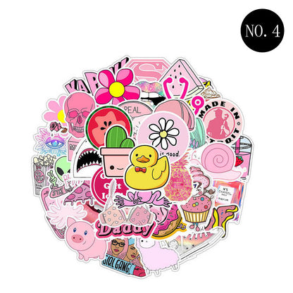 Color anime cartoon stickers cute suitcase decoration waterproof