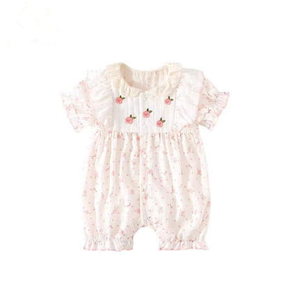 Summer Thin Super Cute Sweet Short-Sleeve RomperCrawling Suit
