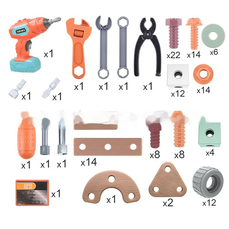 Educational Repair Assembly Playhouse Toolbox Set For Kids