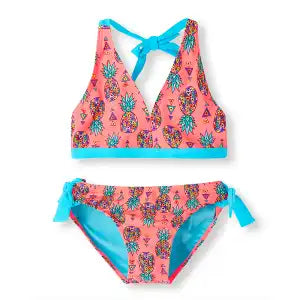 Maillot de bain bikini tour de cou coloré