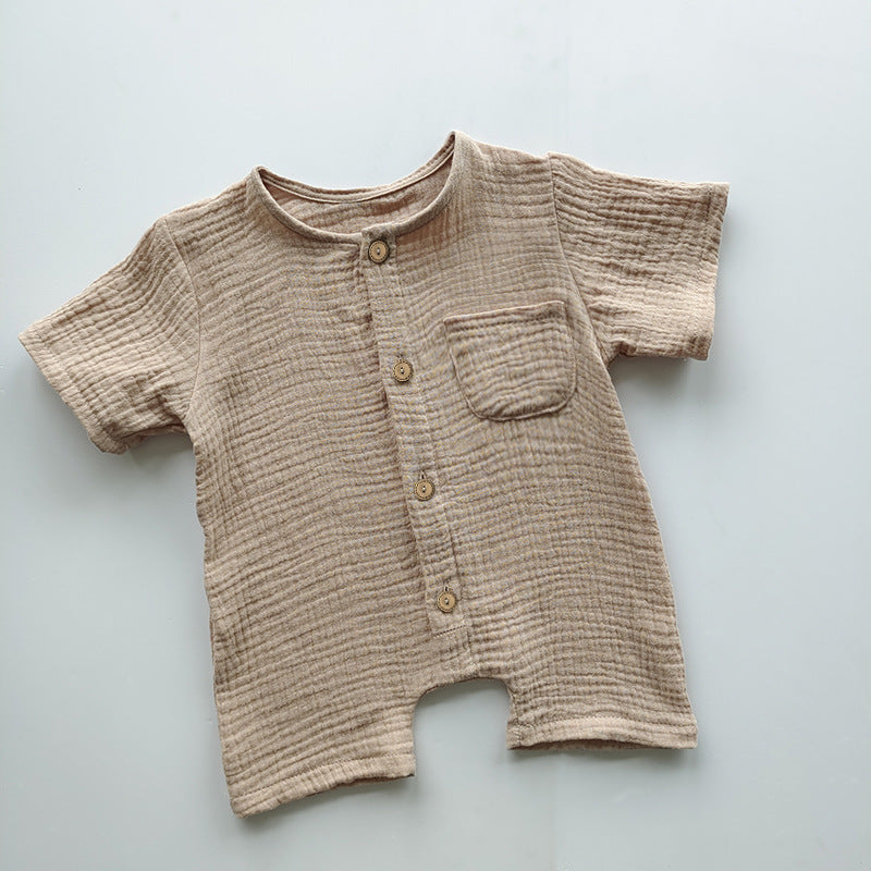 Fashion Casual Infant Summer Short-sleeved Rompers
