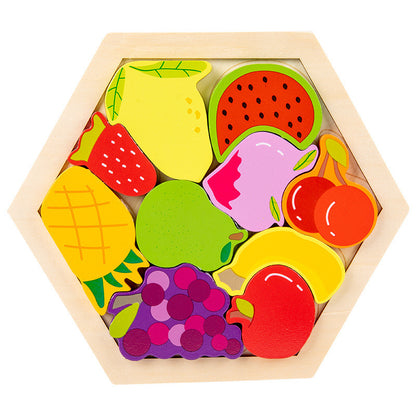 Children's Animal Fruit Creative Three-dimensional Puzzle Puzzle Educational Toys