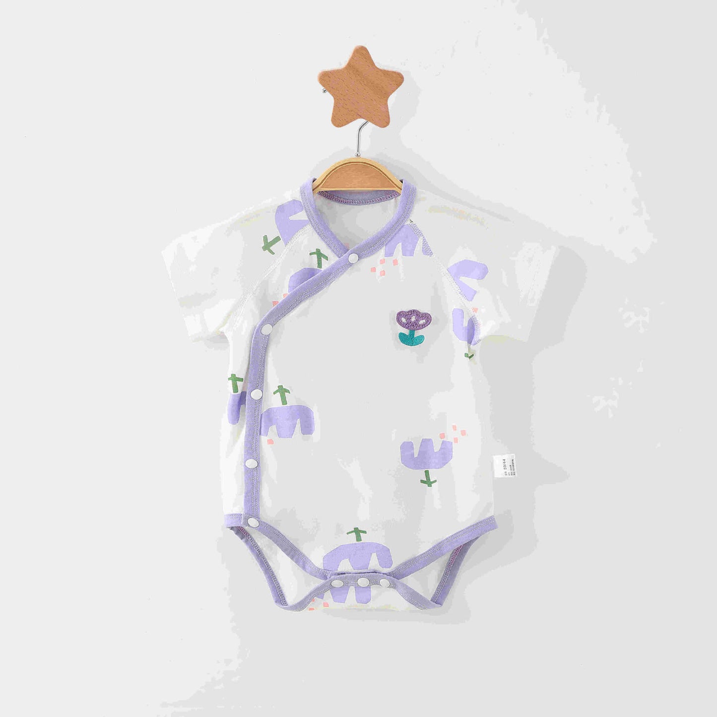 Simple Cartoon Print Summer Baby Rompers Girls Clothing