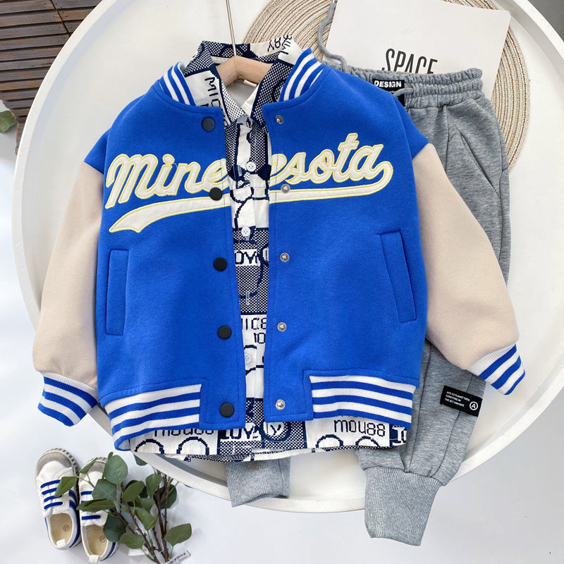 Chaqueta de uniforme de béisbol coreano para niños, para todo tipo de partidos