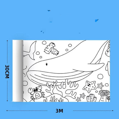 Children's Graffiti Scroll Color Filling Drawing Paper